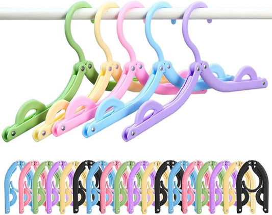 18pcs Travel Folding Hanger Household Multifunctional Portable Hanger