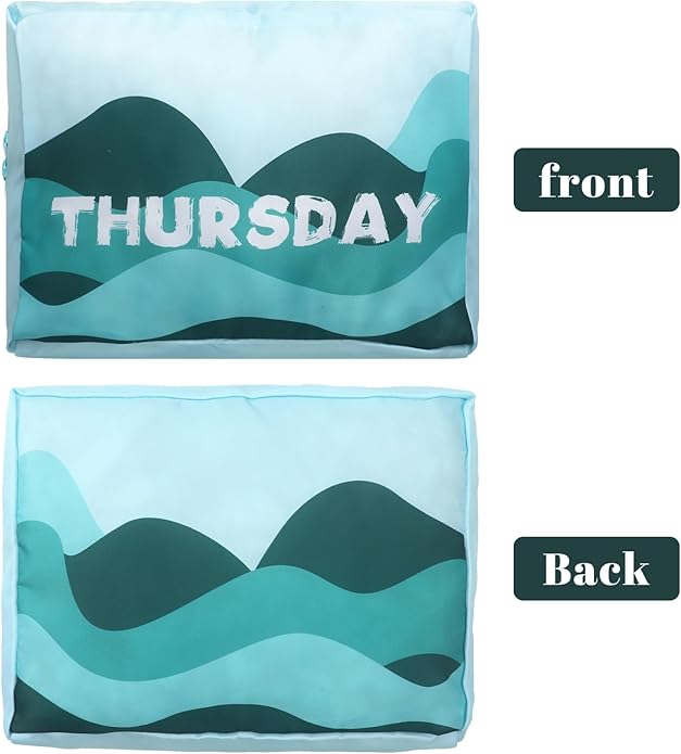 Paterr 7 Pcs Days of Week Packing Cubes Travel Cubes for Kids Colorful Luggage Organizers for Lightweight Packing Suitcase Bags for Boys Girls Family Camp Summer Vacations Accessories