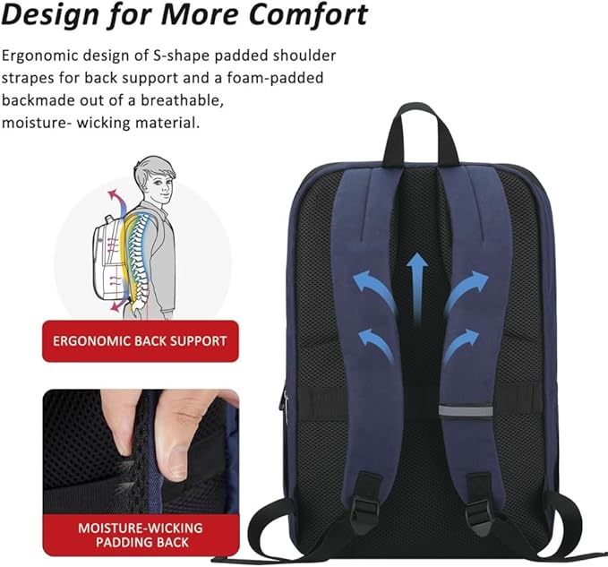 MAXTOP Deep Storage Laptop Backpack Business Anti-theft Backpacks[Water Resistant] College School Computer Bookbag Fits 17 Inch Laptop