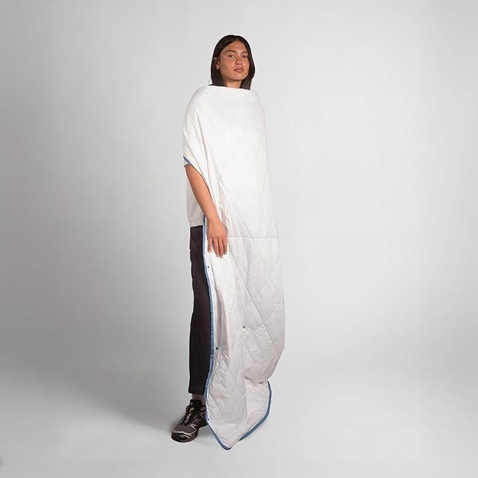 Gravel Layover Travel Blanket – Ultra-Light Compact Blanket for Camping and Outdoor Adventures - Down Alternative Portable Travel Blanket for Layovers & Road Trips (Polar)