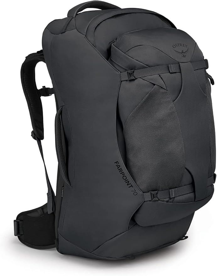 Osprey Farpoint 70L Men's Travel Backpack, Tunnel Vision Grey