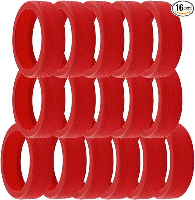 16 Pcs Luggage Wheel Covers Silicone Luggage Wheel Protector Suitcase Wheel Covers for Luggage Wheels Replacement Office Chair Caster (A_RED)