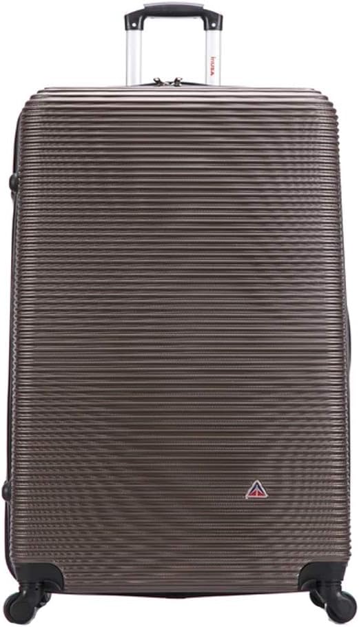 InUSA ROYAL Hardside Spinner Luggage with Ergonomic Handles | Spacious Travel Suitcase with Four Spinner Wheels and Studs | 32 Inch Extra Large Spinner Luggage | Brown