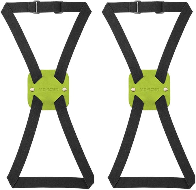 Luggage Straps for Suitcases, Travel Belt for Luggage Over Handle, Adjustable High Elastic Luggage Straps for Suitcases TSA Approved for Connecting Your Luggage (2 Pack Green)