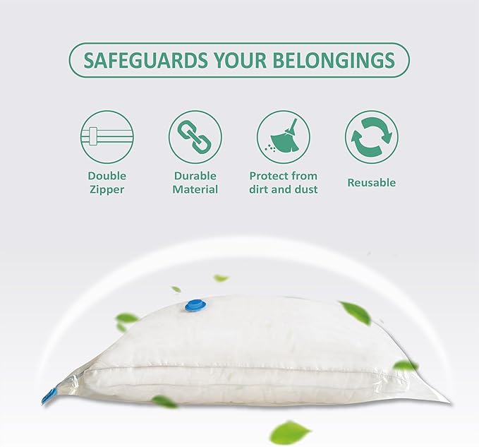 Vacuum Storage Bags with Electric Pump, Space Saver Vacuum Seal Bags with Pump, Sealer Compression for Clothes, Comforters, Blankets, Bedding, 10 Large