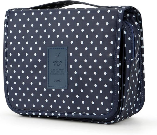 Mossio Hanging Toiletry Bag - Large Cosmetic Makeup Travel Organizer for Men & Women with Sturdy Hook
