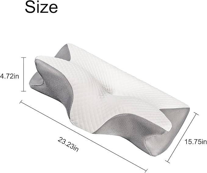 Neckhaven Pillow, Cervical Neck Pillow, Dreamers Relief Pillow for Pain Relief & Sleeping, Ergonomic Contour for Side Sleepers, Necks and Shoulder Support
