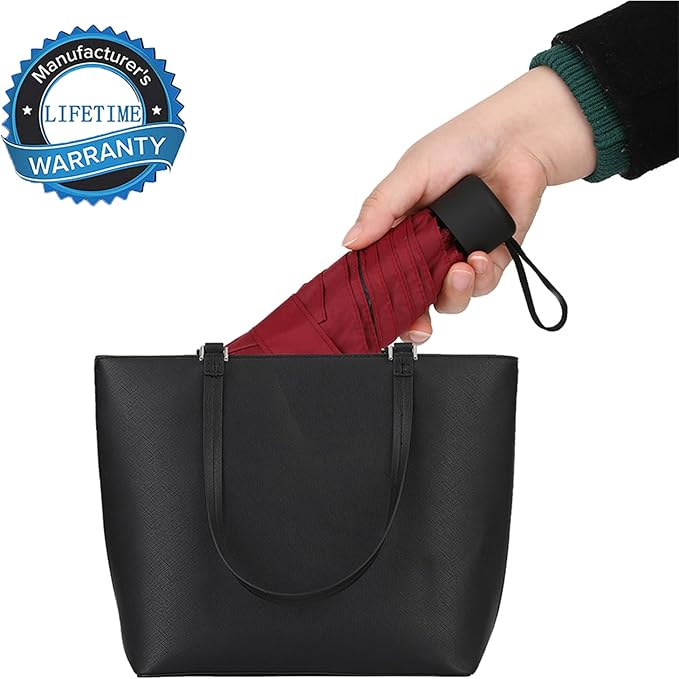 GAOYAING Compact Travel Umbrella with Case Sun&Rain Lightweight Small and Compact Suit for Pocket