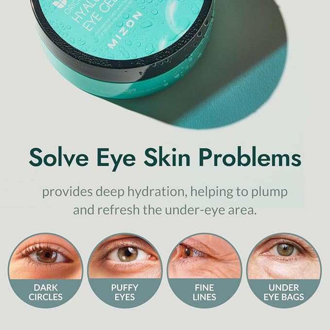 MIZON Triple Hyaluronic Acid Eye Gel Patches – Hydrogel Eye Masks with Seaweed Extract for Deep Hydration, Plumping & Soothing – 60 Pcs Under-Eye Treatment for Dryness & Fine Lines