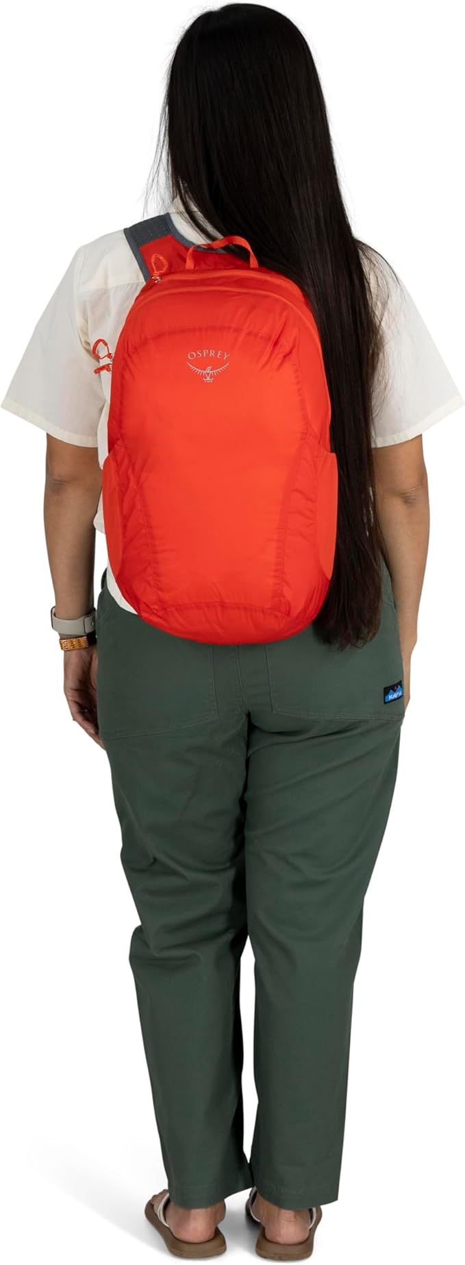 Osprey Ultralight Collapsible Stuff Pack - Lightweight, Packable Travel Backpack — Extra Bag For Travel and Every Day — 18 L Capacity Daypack to Expand Luggage, Mars Orange