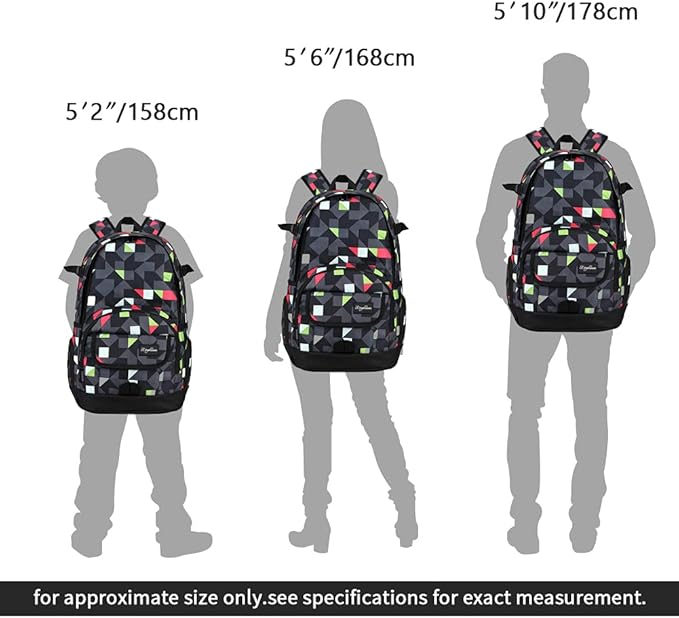 rickyh style School Backpack Travel Bag for Men & Women Lightweight College Back Pack with Laptop Compartmen