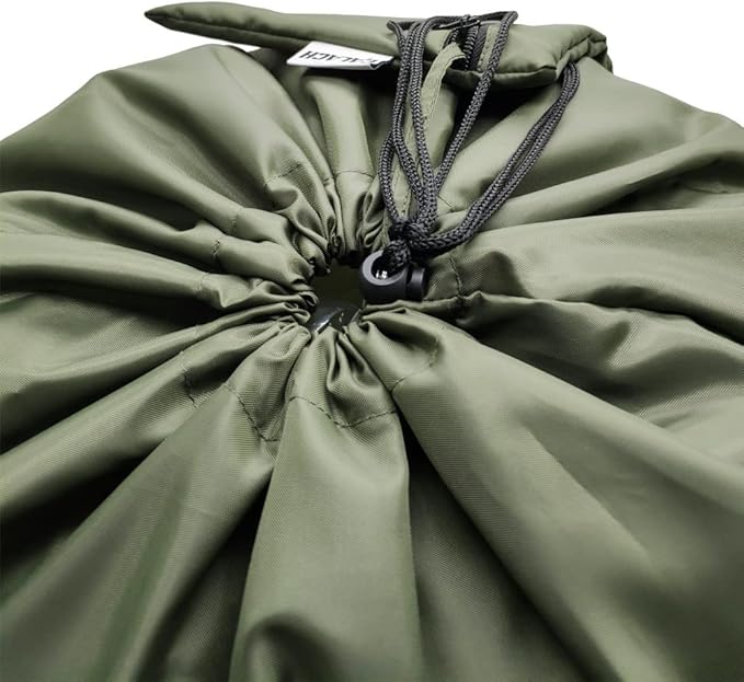 Laundry Bag Backpack, 27” x 34”Sturdy Laundry Bag with Shoulder Straps Drawstring Closure Heavy Duty Foldable Laundry Backpack for College, Travel, Laundromat, Apartment (Army Green)