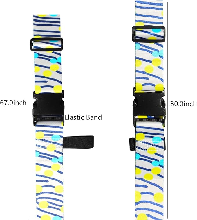 Luggage Straps for Suitcases TSA Approved Easy Pack Organized Suitcase Strap, Luggage Strap, Luggage Belt Strap, Bag Straps for Luggage. Buckle Straps Travel Accessories (Stripe)