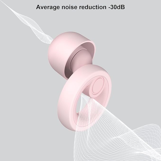 Ear Plugs for Noise Cancelling Ear Protection EarPlugs for Sleep,Concerts,Work,Study,8 Size Eartips with Small Box,Perfect -30dB Silicone Earplugs for Noise Reduction
