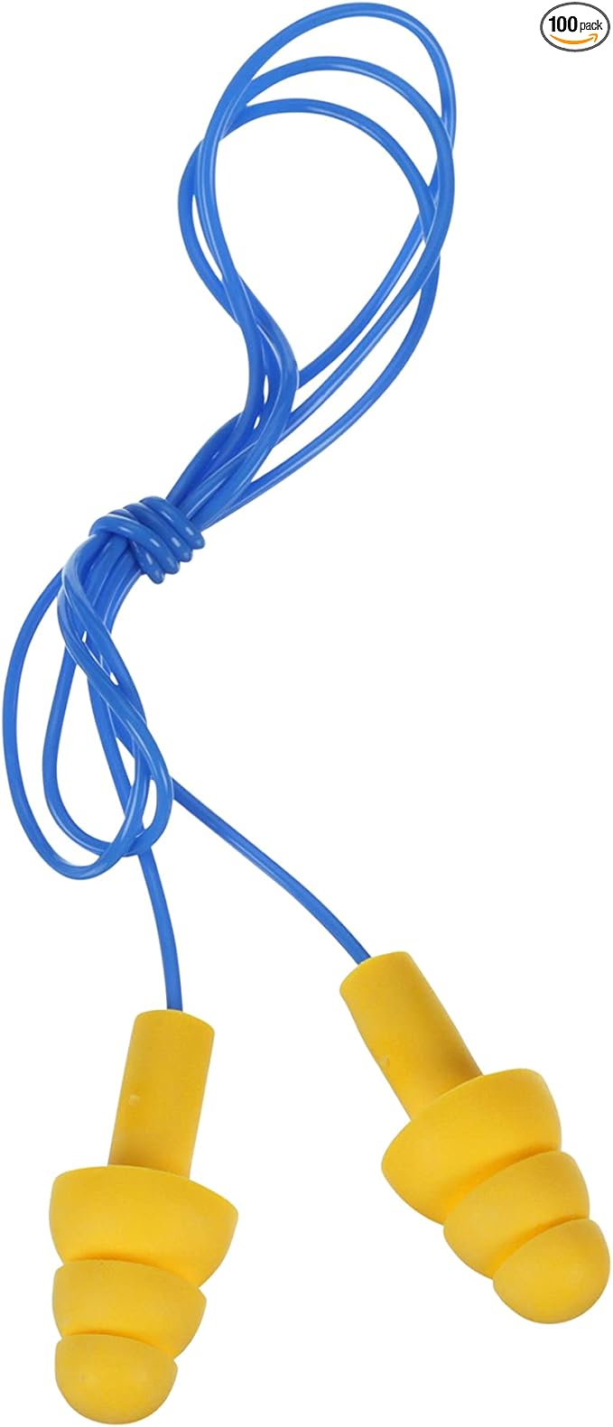 3M E-A-R UltraFit Corded Ear Plugs 340-4004, 100-Pair, Yellow, Poly Bag 3404004