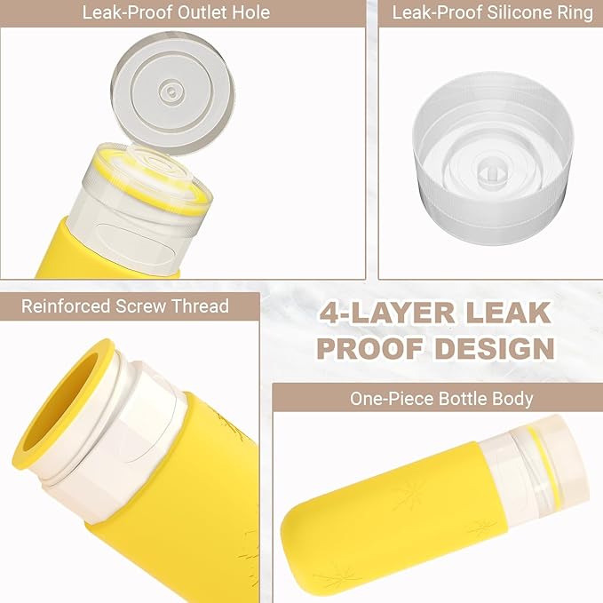 16 Pack Travel Bottles for Toiletries, Silicone TSA Approved-Containers for Toiletries, 3oz Silicone Travel Bottles Set Leak Proof Refillable Liquid, Shampoo and Conditioner Travel Toiletry Bottles