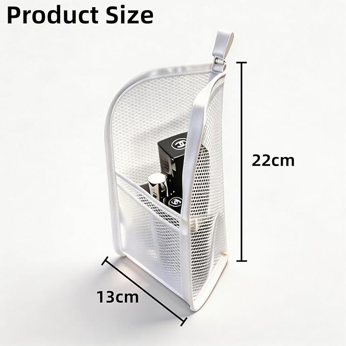 2PCS Standing Toiletry Bag, Foldable Clear Hanging Travel Cosmetic Bag, Large Capacity Waterproof EVA Organizer for Toothbrush & Toiletries (Pink+White)