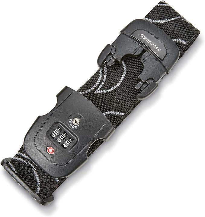 Samsonite Luggage Strap, Black, Combination Lock