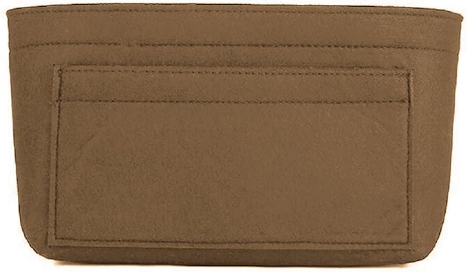 ZTUJO Purse Organizer Insert, Felt Bag Organizer For Handbag Purse Organizer,13 Colors, 6 Size (Small, Light Coffee)