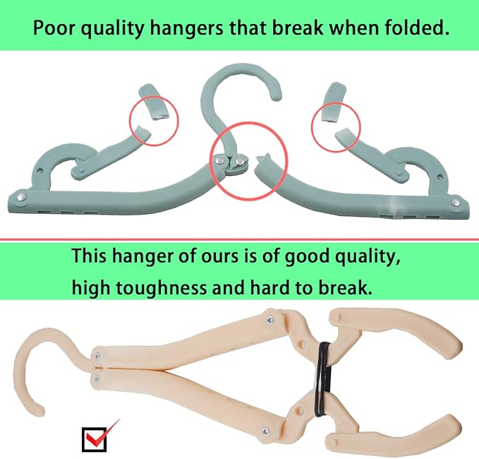 Portable Travel Hangers Travel Hangers Foldable for Suitcase Camping Cruise Ship Travel Accessory 10Pcs