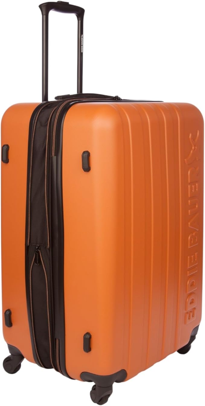 Eddie Bauer Flatiron Check-In 28" Luggage | Hardside | Spinner Wheels | Expandable | Lightweight | Travel Essentials - Paprika