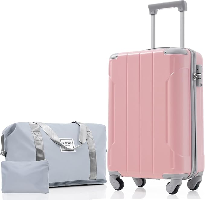 Merax Luggage Set 3 Piece, 20 Inch Carry on Spinner Suitcase with Corner Guards, Lightweight Durable, Airline Approved for Business or Weekend Travel