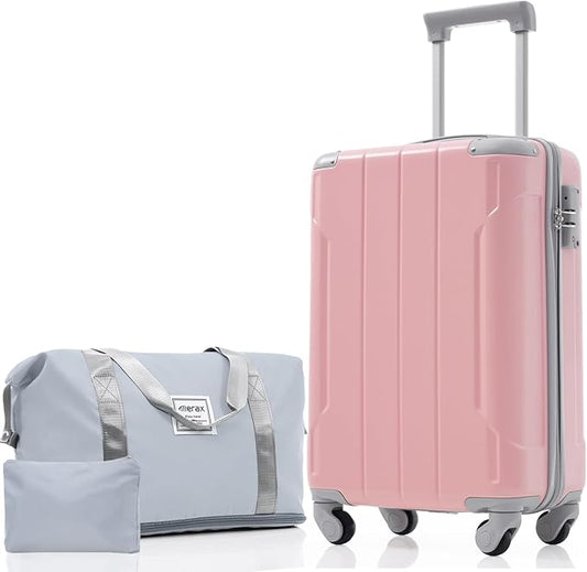 Merax Luggage Set 3 Piece, 20 Inch Carry on Spinner Suitcase with Corner Guards, Lightweight Durable, Airline Approved for Business or Weekend Travel