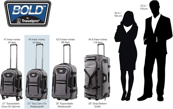 Travelpro Bold Softside Expandable Carry on Rollaboard Luggage, Carry on 22-Inch, Olive Green/Black