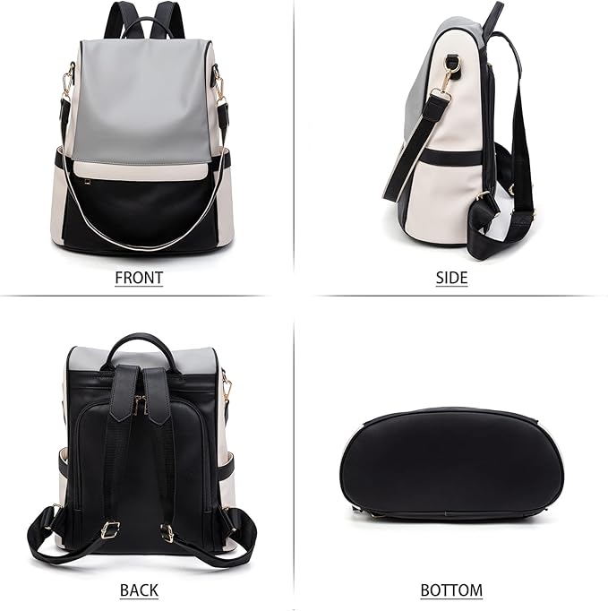 CHERUTY Women Backpack Purse PU Leather Anti-theft Casual Shoulder Bag Fashion Ladies Satchel Bags