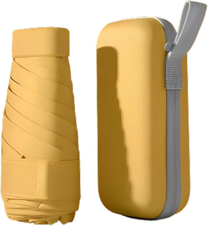 UPF50+ Mini Travel Sun Umbrella for Purse With Case,Small Compact UV Umbrella Protection Sun,Lightweight Portable Parasol Windproof for Women Men Kids