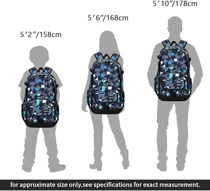 rickyh style School Backpack Travel Bag for Men & Women Lightweight College Back Pack with Laptop Compartmen