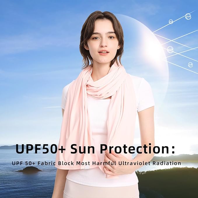 Sun Shawl UV Sun Protection UPF 50+ Beach Travel Scarf Wrap Summer Swimsuit Cover Up Cooling Blanket