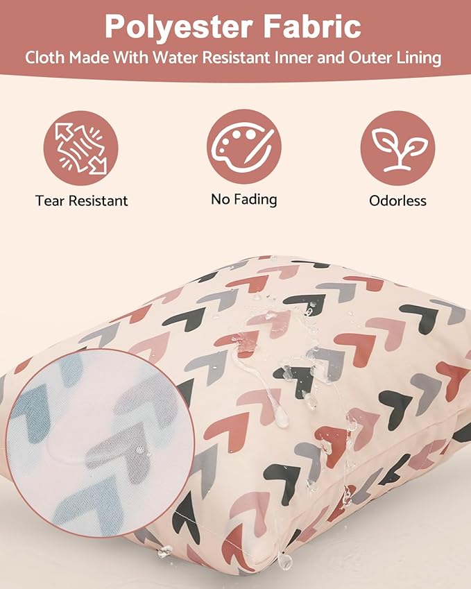 ALVABABY 3 pcs Cloth Diaper Wet Dry Bags Waterproof Reusable with Two Zippered Pockets Travel Beach Pool Daycare Soiled Baby Items Yoga Gym Bag for Swimsuits or Wet Clothes Small Medium Large 3L-SML12