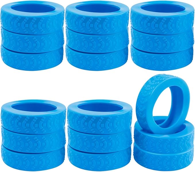 Wolfride 16Pcs Luggage Wheel Covers, Silicone Suitcase Wheel Protectors for 2-2.4" Spinner Wheels