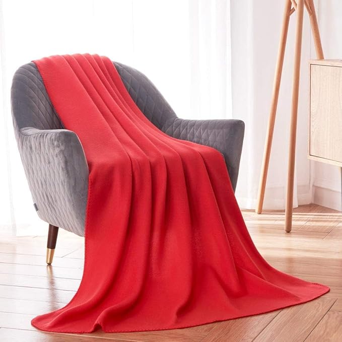 CAI TENG Fleece Throw Blankets Lightweight Warm Soft Cozy Pet-Friendly Bulk Fleece Throw Blanket Kids Solid for Home Bed, Sofa, Dorm, Office, Gifts, Outdoor Couch (Multicolor, Pack of 6-50 x 60 inch)