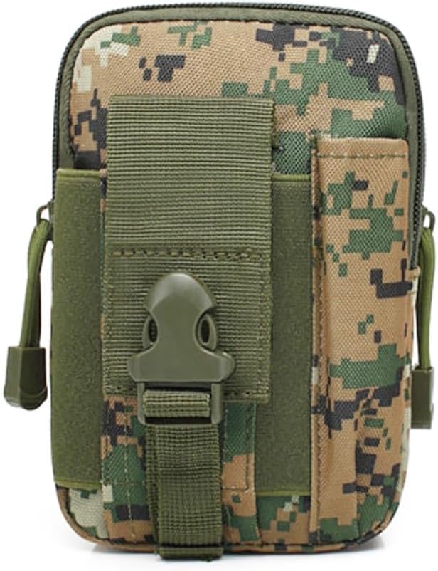 Tactical Molle Pouch, Universal EDC Waist Bag Belt Pouches, Outdoor Belt Bags Gear Tool Gadget Pocket with Cell Phone Holster