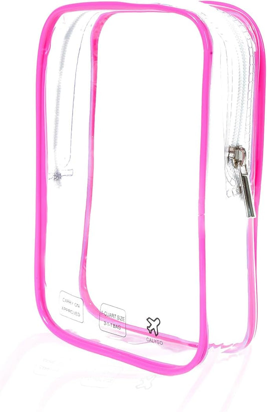 Packing Cubes 1 Quart Size Travel Bag TSA Approved Toiletry Bag Clear Small Purse Pouch International Long Flight Must Haves for Toiletries Makeup Liquids Airplane Europe Vacation Essentials