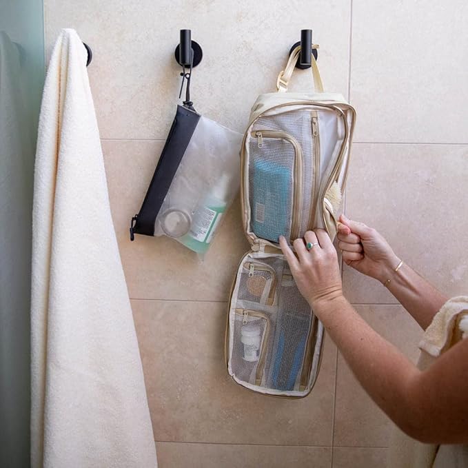 Gravel The Pouch | TSA Approved Clear Travel Toiletry Bag | Quart Size for Men & Women