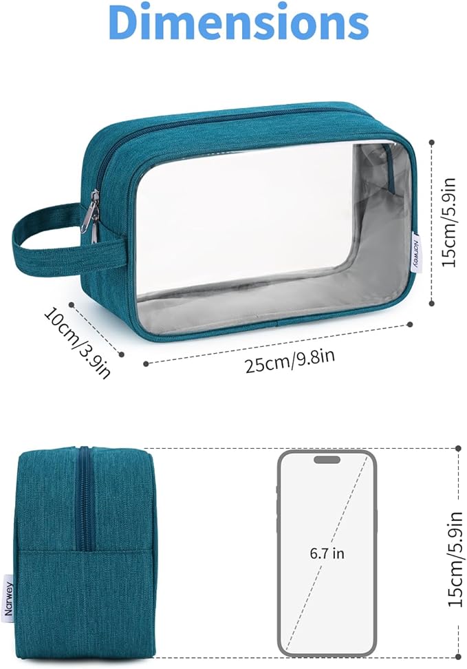 Narwey Travel Toiletry Bag for Women Traveling Dopp Kit Men Travel Bag for Toiletries Cosmetic Bag Makeup Bag Medicine Bag for Traveling