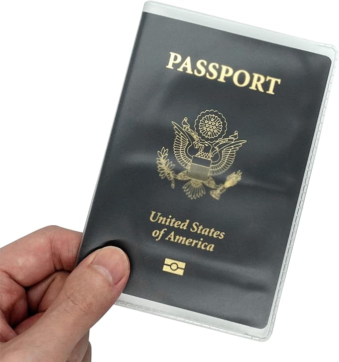 Frosted Passport Cover Plastic Passport Protector Vinyl ID Card Protector Case Holder Travel Pack of 6