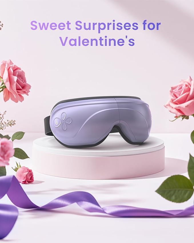 RENPHO Eye Massager with Heat, Birthday Valentines Day Gifts for Grandkids Mom Dad Women Men Face Massager, Heated Eye Mask for Improve Sleep Eyeris 2