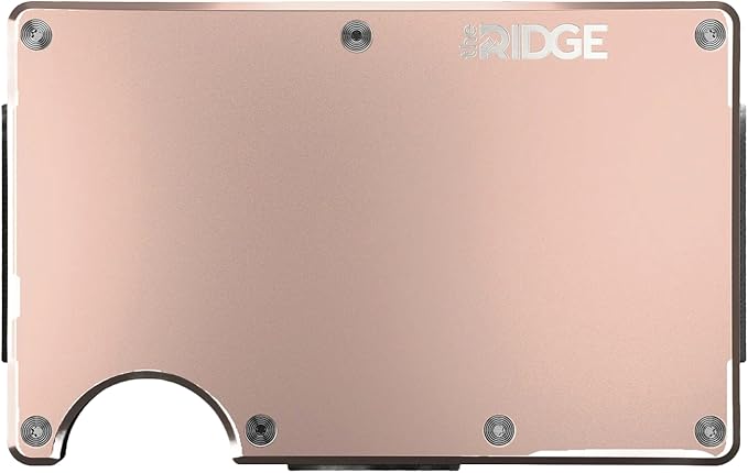 Ridge Wallet for Men - Slim Minimalist Compact Wallet and Card Holder, RFID Protected Front Pocket Wallets for Men with Integrated Cash Strap