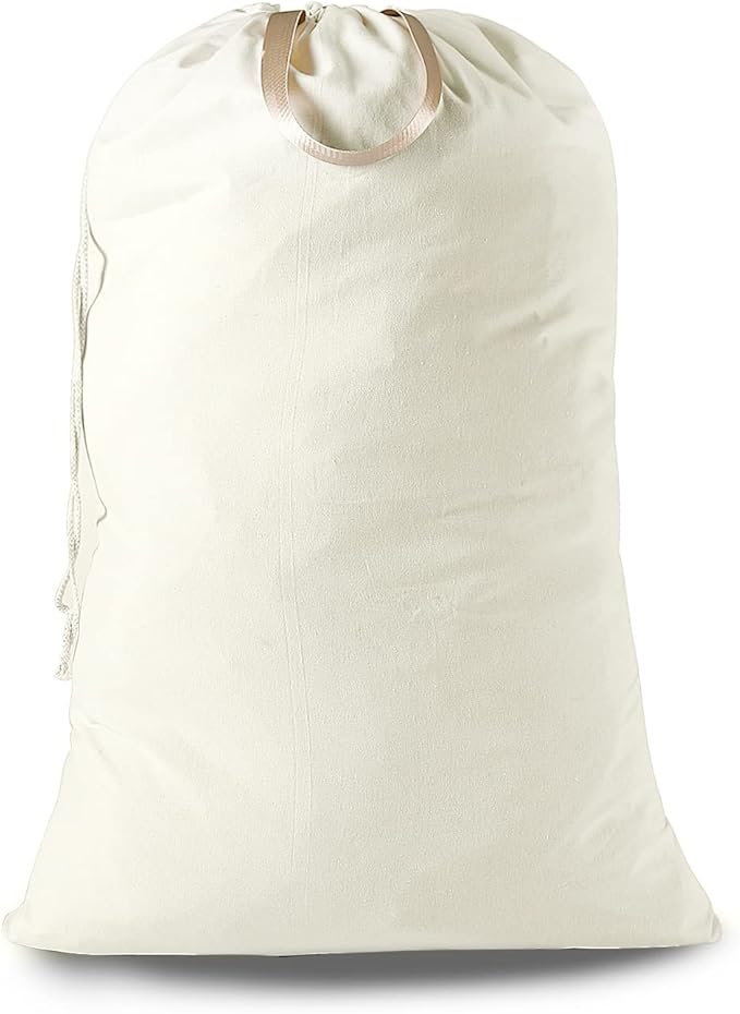 Heavy Duty Laundry Bag with Drawstring and Handle, Extra Large Travel Dirty Clothes Bag for Laundromat and Household, Durable Rip-Stop Laundry Hamper Liner, 8 Solid color(28 x 40 Inch) by SANFERGE