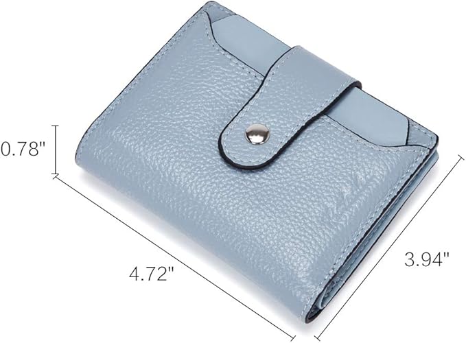 BOSTANTEN Women Leather Wallet RFID Blocking Small Bifold Zipper Pocket Wallet Card Case Purse with ID Window