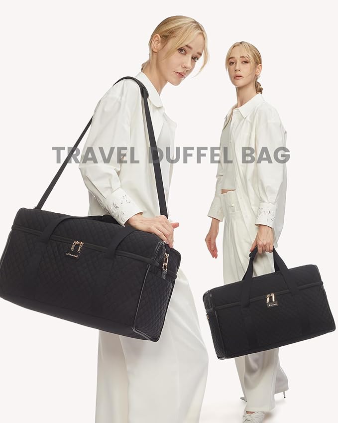 LOVEVOOK Travel Duffle Bag - Weekender & Overnight Bag with Toiletry & Wet Pocket, Carry-On Size, 3pc Set