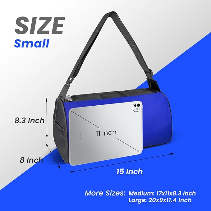 C&F BOGMOST Small Travel Duffel Bag Foldable Waterproof Gym Bag for Gym Beach Swim Bag Men Women Duffle Bags Lightweight Oxford Cloth Sports Bags -Blue