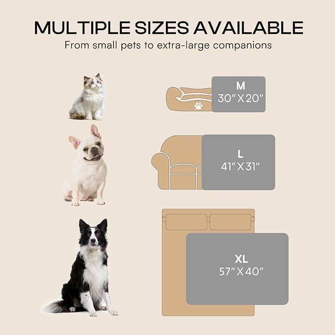 Luciphia Premium Soft Dog Blanket for Small Medium Large Dogs Washable 300GSM Fluffy Warm Fleece Puppy Cat Paw Print Pet Flannel Grey Paw XL(57"x40")