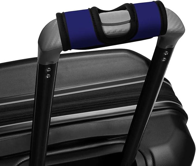 5 Pcs Neoprene Luggage Handle Wrap Handle Grip Luggage Tags Identifier Hollow Design for Push-Button, Bright Luggage Markers for Airport Travel Luggage Suitcase Trolley Case