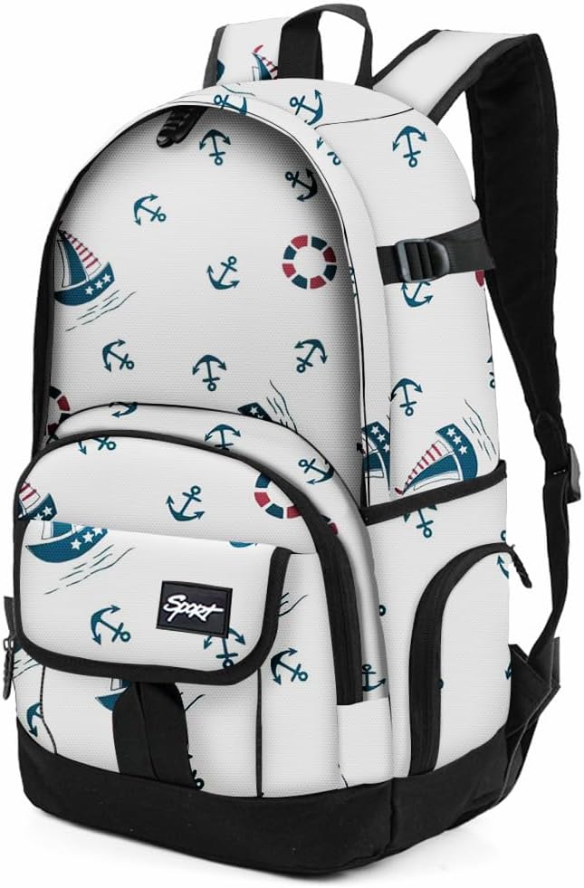 rickyh style School Backpack Travel Bag for Men & Women Lightweight College Back Pack with Laptop Compartmen