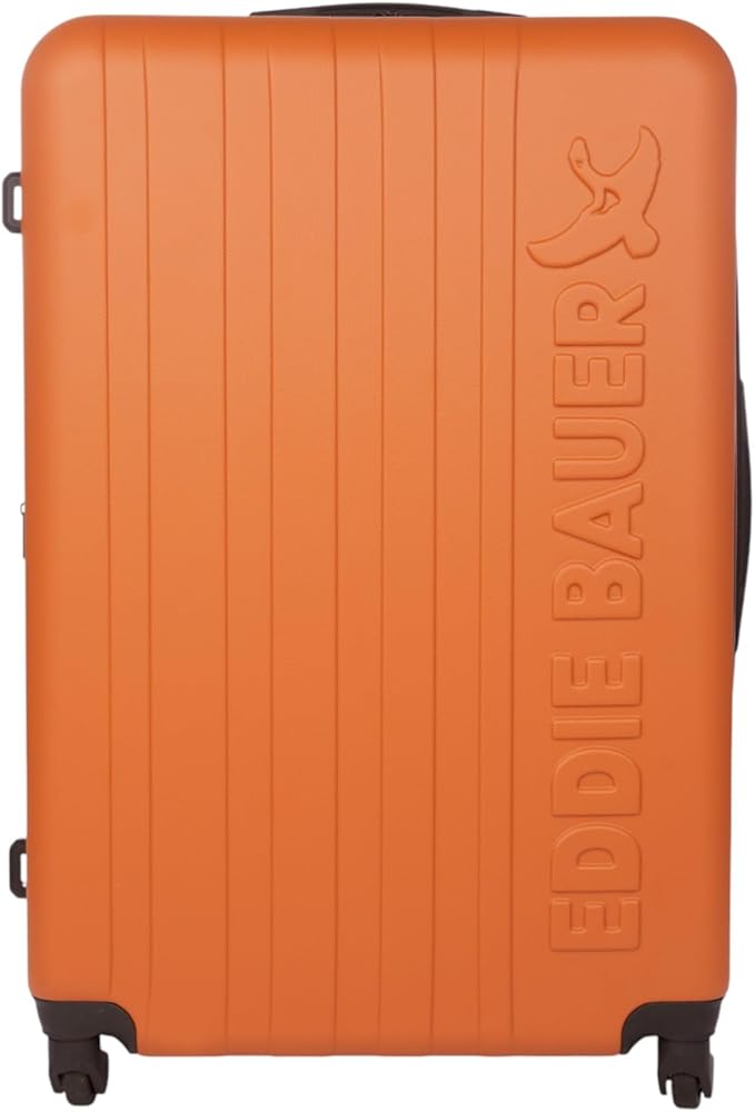 Eddie Bauer Flatiron Check-In 32" Luggage | Hardside | Spinner Wheels | Expandable | Lightweight | Travel Essentials - Paprika
